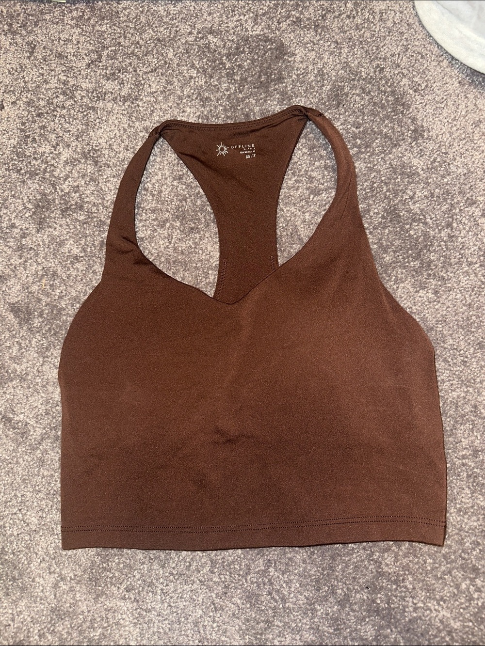 aerie Chocolate Brown Tank Top
